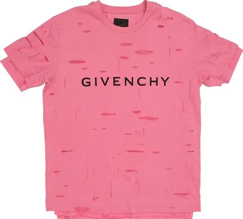 pink givenchy shirt women's|givenchy top with holes.